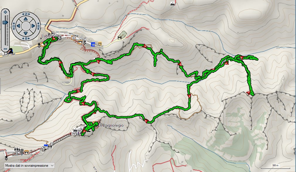 percorso trekking calanchi
